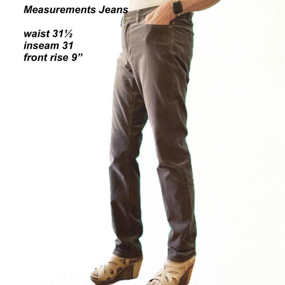 JJill Velvet Jeans, taupe-brown,  size 6 Tall,  w 31½, inseam 31, fancy & casual